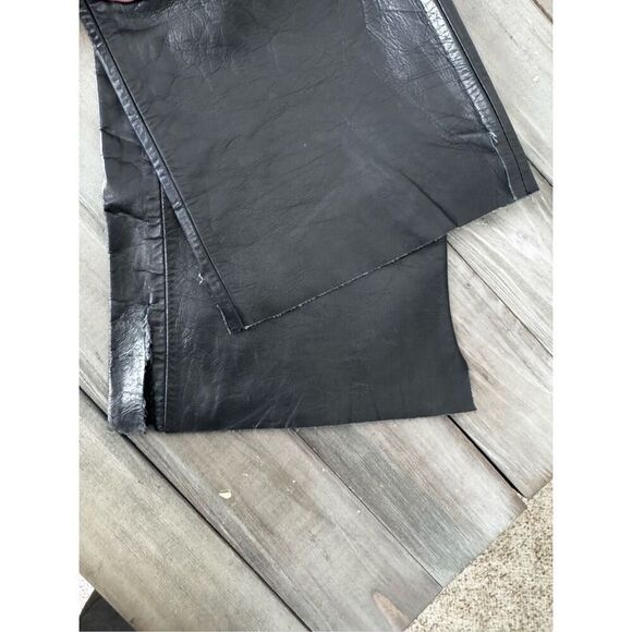 Santa Fe Black 100% Leather Moto Mob Wife Pants Women's Size 10 - Picture 6 of 11